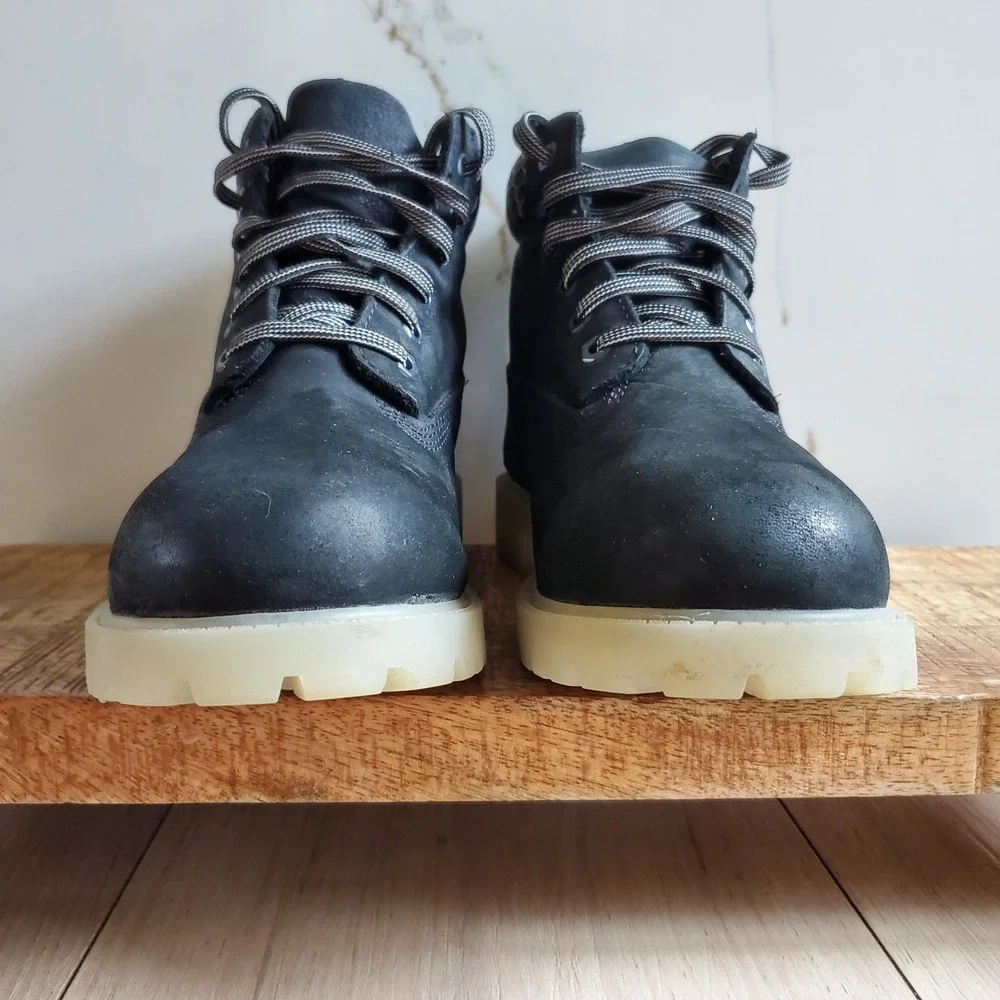 Timberland Boots Boys 2.5 Black Leather 6 Inch Premium Waterproof TB0A2CTGEQ4